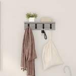 vidaXL Porte-manteau mural Sonoma gris 40 x 10.5 x 10.5 cm