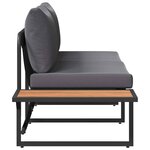 vidaXL Canapé de jardin avec coussin Marron 200.5 x 70 x 85.5 cm Métal