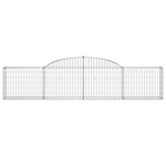 vidaXL Paniers à gabions arqués 11 Pièces 300x30x60/80 cm Fer galvanisé
