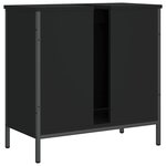 vidaXL Armoire lavabo de salle de bain noir 60x30x60 cm