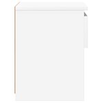 vidaXL Table de chevet blanc brillant 40x30x39 cm bois d’ingénierie