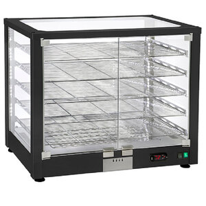 Vitrine chaude - 5 etages - virtus -  - acier inoxydable 780x490x640mm
