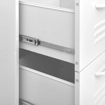vidaXL Armoire à tiroirs Blanc 80x35x101 5 cm Acier
