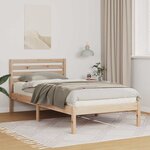 vidaXL Cadre de lit Marron 80 x 200 cm Bois massif en pin