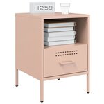 vidaXL Table de chevet rose 36x39x50 5 cm acier