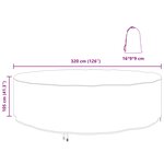 vidaXL Housse pour mobilier d'extérieur 320 x 320 x 105 cm Tissu 600D