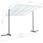 Vidaxl tonnelle avec toit coulissant inclinable 350x253x196 cm crème