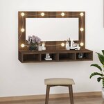 vidaXL Armoire à miroir avec LED Chêne marron 90x31 5x62 cm