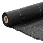 vidaXL Membrane anti-mauvaises herbes noir 2x100 m PP