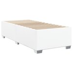vidaXL Sommier à lattes de lit avec matelas Blanc 90x190 cm Similicuir