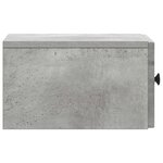vidaXL Cabinet de chevet mural 2 Pièces Gris béton 33 x 34 5 x 20 cm