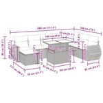 vidaXL Salon de jardin avec coussins 9 Pièces beige résine tressée