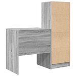 vidaXL Bureau avec rangement 2 Pièces Sonoma gris 70 x 50 x 76 cm