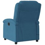 vidaXL Fauteuil inclinable de massage électrique bleu velours