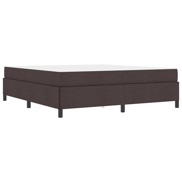 vidaXL Lit à ressorts Marron foncé 180 x 200 cm tissu