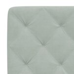 vidaXL Coussin de tête de lit gris clair 90 cm velours