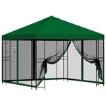 vidaXL Abri de jardin avec parois 3 x 3 m Vert Polyester et Acier