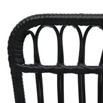 vidaXL Chaise de jardin Résine tressée Noir