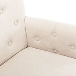 vidaXL Chaises à manger avec accoudoirs lot de 2 beige tissu
