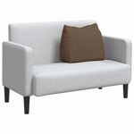 vidaXL Coussin de Dos Marron 60 x 20 x 50 cm tissu