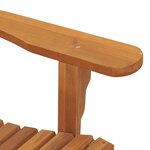 vidaXL Chaises de jardin Adirondack et repose-pieds 2 Pièces teck solide