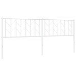 vidaXL Tête de lit de remplacement métal blanc 200 cm