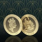 Monnaie 50 NZD 1/2 oz or pur - La Elizabeth II Lotus - BE Millésime 2021- VeraValor