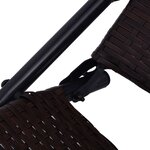 vidaXL Chaise longue pliable résine tressée marron