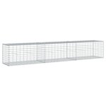 vidaXL Panier gabion avec couvercle 300x50x50 cm fer galvanisé