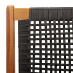 vidaXL Chaises de jardin 2 Pièces noires 76x67x73.5 cm en bois massif d'acacia