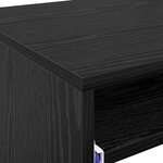 vidaXL Bureau d'ordinateur Chêne noir Panneau de particules Compact