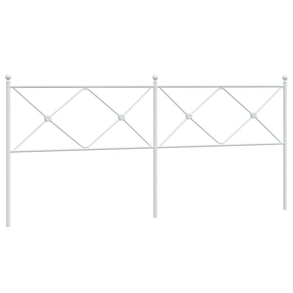 vidaXL Tête de lit de remplacement métal blanc 193 cm