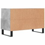 vidaXL Meuble TV Gris béton 80x36x50 cm Bois d'ingénierie