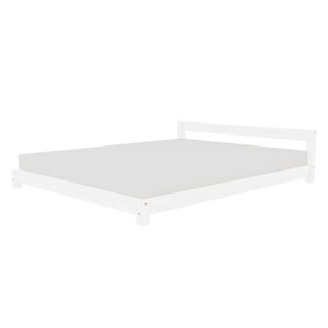 Lit double scandinave COMFY 200 x 200 blanc