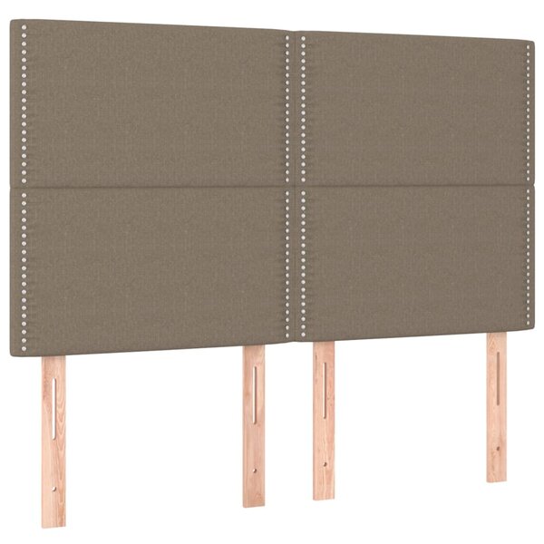 vidaXL Têtes de lit 4 Pièces Taupe 72x5x78/88 cm Tissu