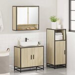 vidaXL Ensemble de meubles de salle de bain 3 Pièces chêne sonoma