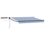 vidaXL Auvent rétractable électrique Bleu  Blanc  Anthracite 2 5 x 2 m