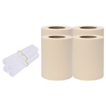 vidaXL Écrans d'intimité de jardin 4 Pièces PVC 35x0 19 m Crème