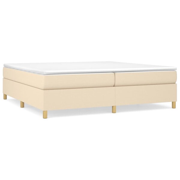 vidaXL Cadre de lit sans matelas crème 200x200 cm tissu