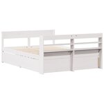 vidaXL Cadre de lit sans matelas blanc 140x190 cm bois de pin massif