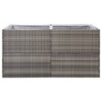 vidaXL Jardinière Gris 157x80x80 cm Résine tressée
