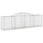 vidaXL Paniers à gabions arqués 17 Pièces 300x50x80/100 cm fer galvanisé