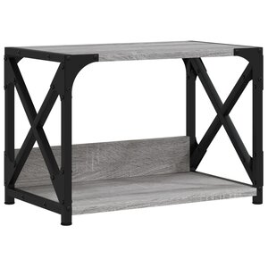 vidaXL Support d'imprimante à 2 niveaux Sonoma gris 44x26x31 5 cm