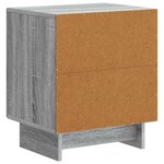vidaXL Cabinet de chevet 2 Pièces Sonoma gris 43 x 34 5 x 50 cm