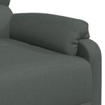 vidaXL Fauteuil inclinable Gris foncé Tissu