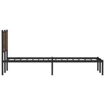 vidaXL Cadre de lit en métal sans matelas chêne marron 120x200 cm