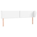 vidaXL Tête de lit avec oreilles Blanc 203x23x78/88 cm Similicuir