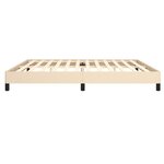 vidaXL Cadre de lit sans matelas crème 200x200 cm tissu