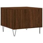 vidaXL Tables basses 2 Pièces chêne marron 50x50x40 cm bois d'ingénierie