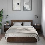 vidaXL Tables de chevet murales 2 Pièces chêne marron 40x31x39 5 cm